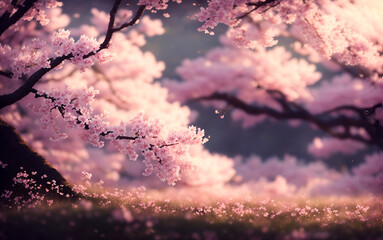 cherry blossom sakura flower tree, Generative AI