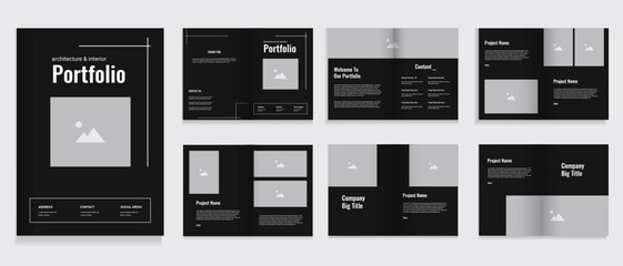 Architecture portfolio template design or portfolio template