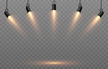 Poster Vector light sources. Light from a spotlight png. Studio, studio lighting png. Spotlight png. Yellow light. Light effect. © Vitaliy
