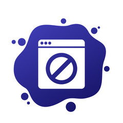 blocked web page icon, vector design