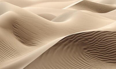 Fototapeta na wymiar a desert landscape with a lot of sand dunes and a few trees. generative ai