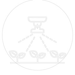 Lawn watering Color Vector Icon which can easily modify

