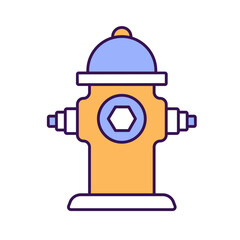 Hydrant Color Vector Icon which can easily modify

