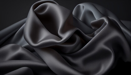 A closeup of elegant silk smooth fabric texture background, Generative AI