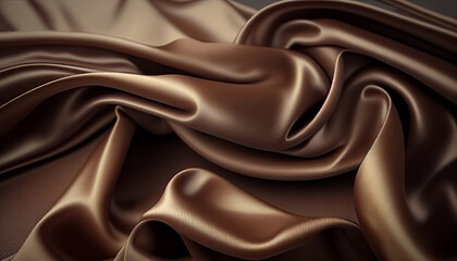 A closeup of elegant silk smooth fabric texture background, Generative AI