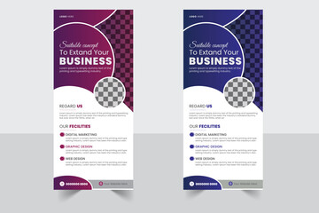 Corporate Business Rollup Banner Design Template.