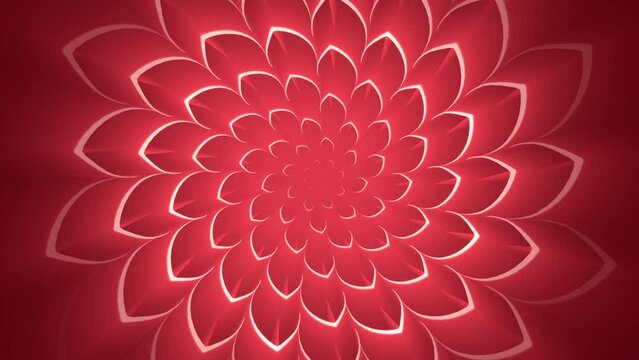 Abstract red floral spinning spiral background