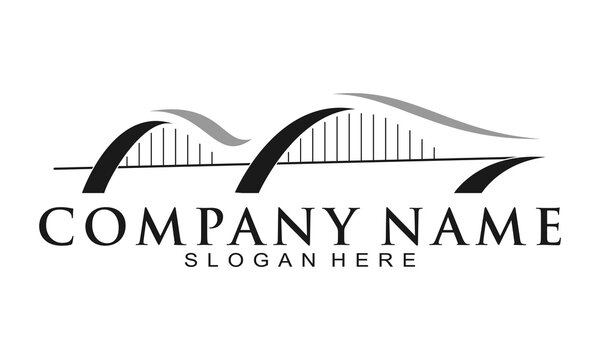 Elegant bridge illustration vector logo