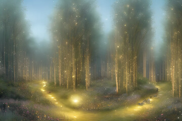 sun rays in the forest  magical forest  fairy tail  wood ,
