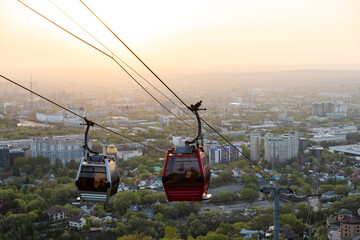 Cable car in Almaty