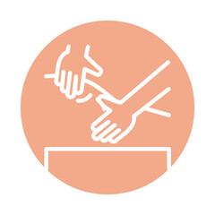 Anticellulite massage line color icon.  Physiotherapy, acupuncture.