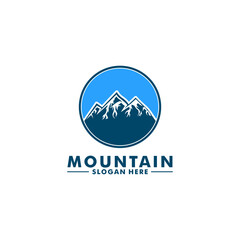 Mountain logo design vector template