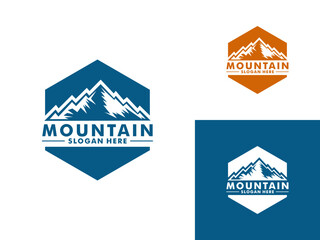 Mountain logo design vector template