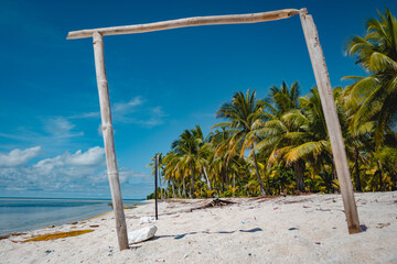 Beautiful White Sands Beach Nukus Island in East Seram, Maluku Province, Indonesia