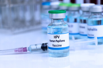HPV vaccine in a vial, immunization and treatment of infection
