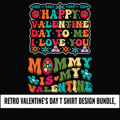 RETRO VALENTINE'S DAY  SVG Bundle T SHIRT DESIGN