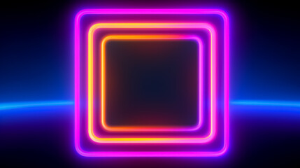 Glowing neon frame
