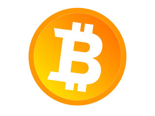 Simple bitcoin illustration material illustration
