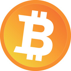 Simple bitcoin illustration material illustration