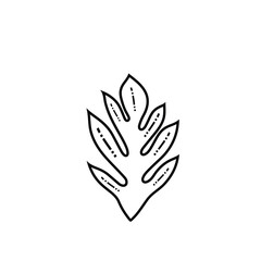 Leaf line abstract design illustration