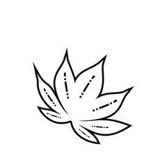 Leaf line abstract design illustration