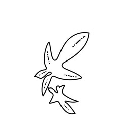 Leaf line abstract design illustration