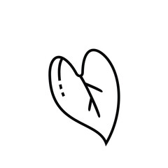 Leaf line abstract design illustration