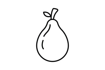Pear icon. Line icon style. icon related to fruits. Simple vector design editable