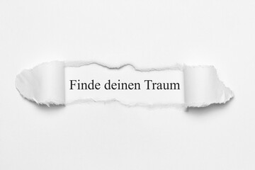 Finde deinen Traum	