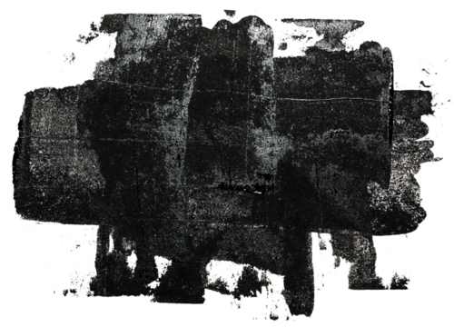 wet dark lino ink remain, wild black linocutting paint roller texture isolated.