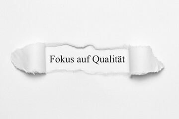 Fokus auf Qualität	