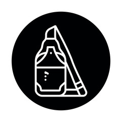 Sling bag line color icon. Isolated vector element.