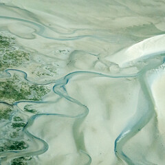 vue aérienne de la côte aux environs de Quiberon en France
