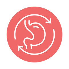 Stomach transplant line icon. Isolated vector element.