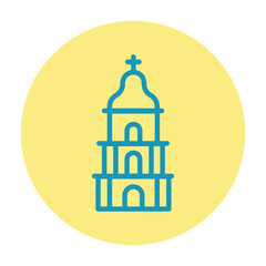 Sophia of Kyiv line color icon. Isolated vector element.