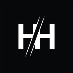 HH letter logo design template elements. HH letter vector logo.