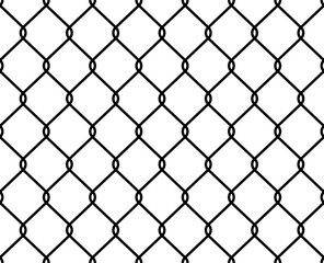 Metal wire fence seamless pattern