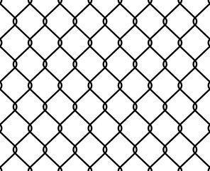 Fototapeta premium Metal wire fence seamless pattern