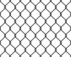 Metal wire fence seamless pattern