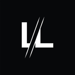 LL letter logo design template elements. LL letter vector logo.