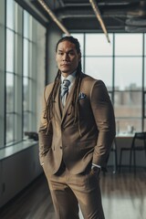 Business Diversity. Native American Businessman.