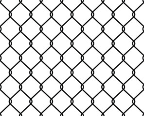Metal wire fence seamless pattern
