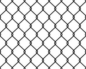 Metal wire fence seamless pattern