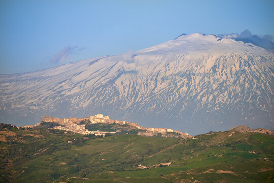 the countryside and landscapes of Troina in the province of Enna