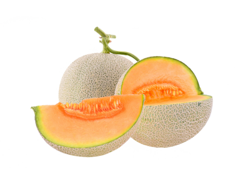 cantaloupe melon isolated on transparnt png
