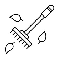 gardening broom Color Vector Icon which can easily modify

