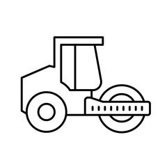 Bulldozer Color Vector Icon which can easily modify

