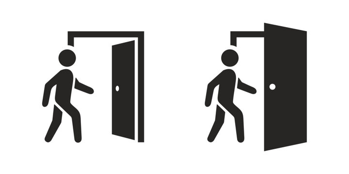exit door icon sign vector design