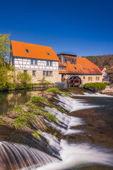 Naklejka na ściany i meble Wassermühle in Buchfart am Fluss Ilm in der Nähe von Weimar