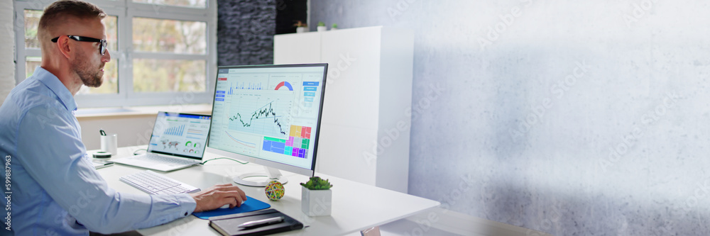 Poster kpi business analytics dashboard